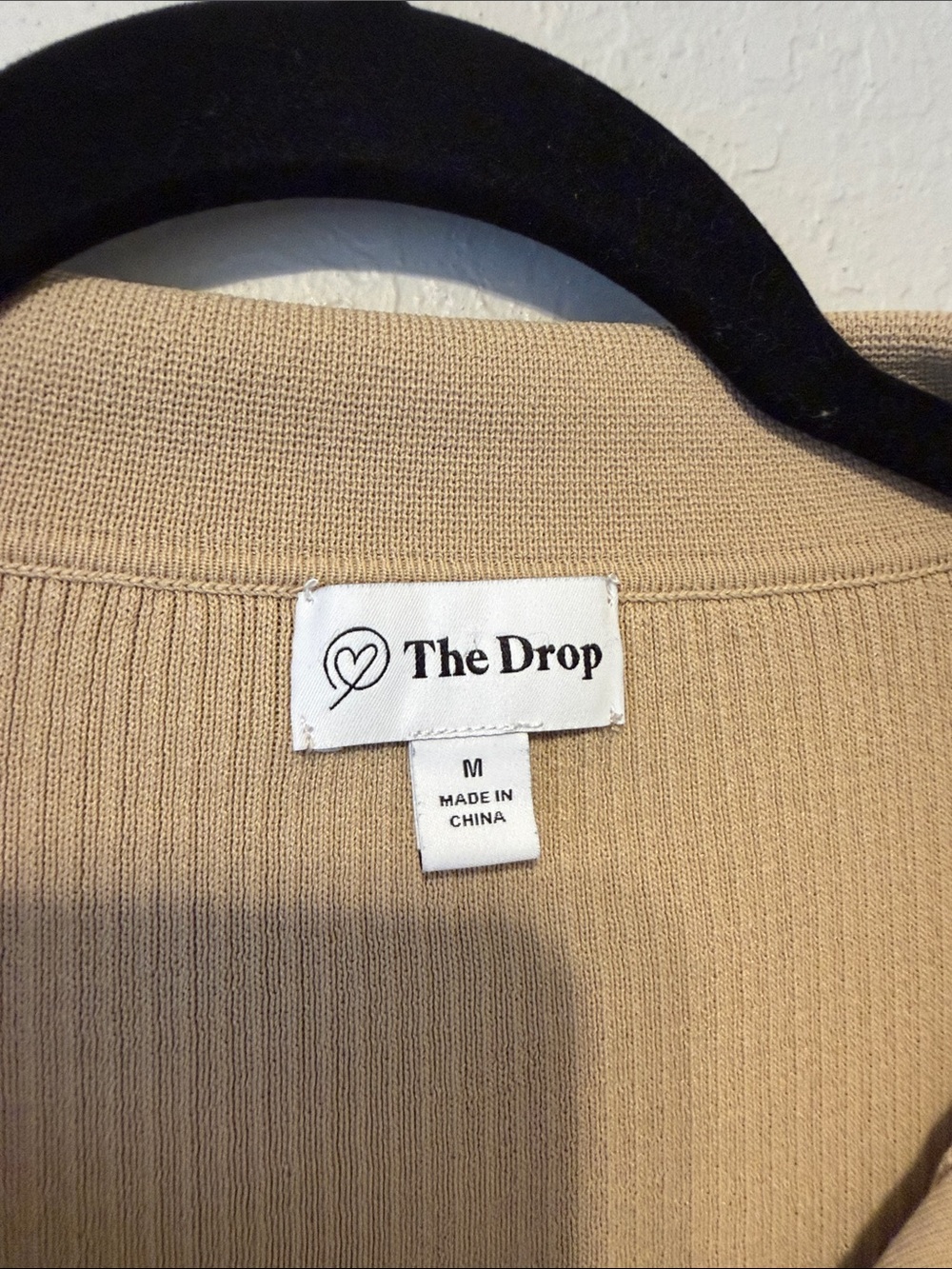 The Drop Women’s Tan Ribbed Button-Front Cardigan - Picture 2 of 6